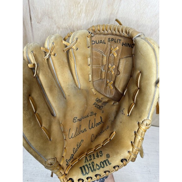 WILSON A2143 Baseball Leather Glove LFHT GLOVE FITS RH Vintage - Picture 5 of 5